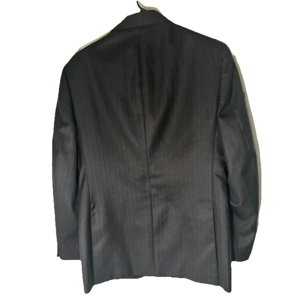 Jos A Bank 44R Charcoal Gray 100% Wool 2 Button Blazer Sport Coat‎ Mens